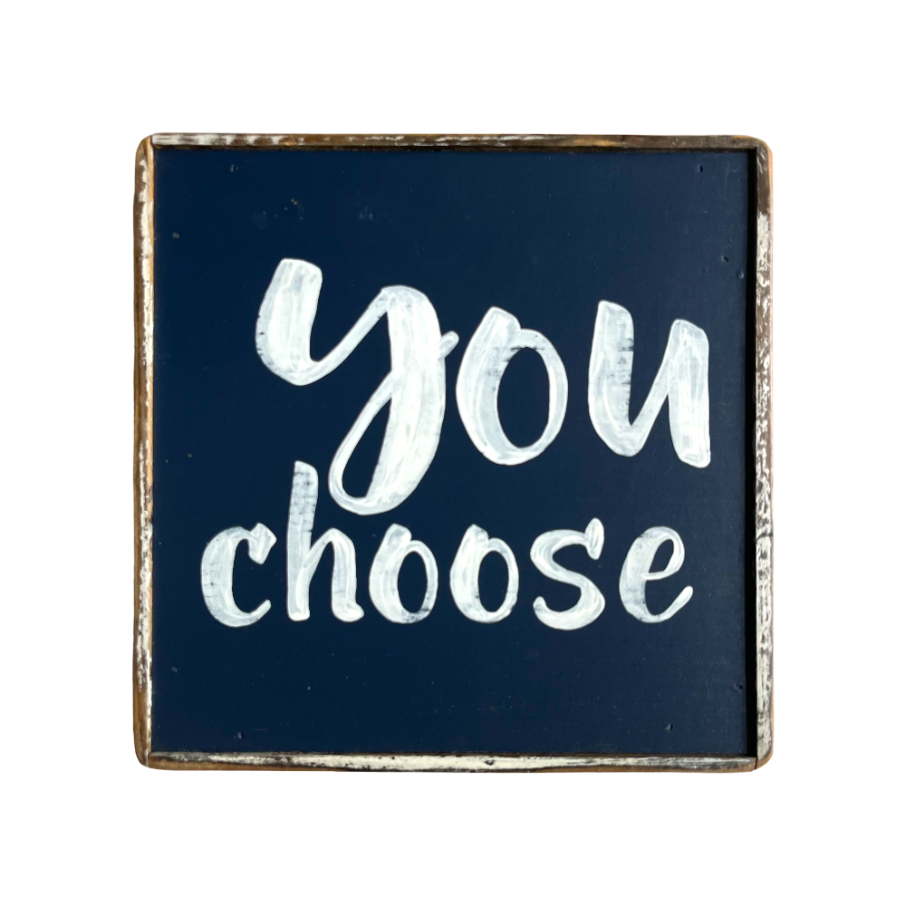 You choose blue painting