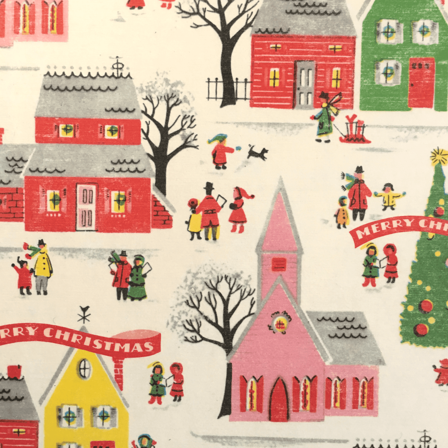 Merry Christmas Village Framed Poster - true RED betty