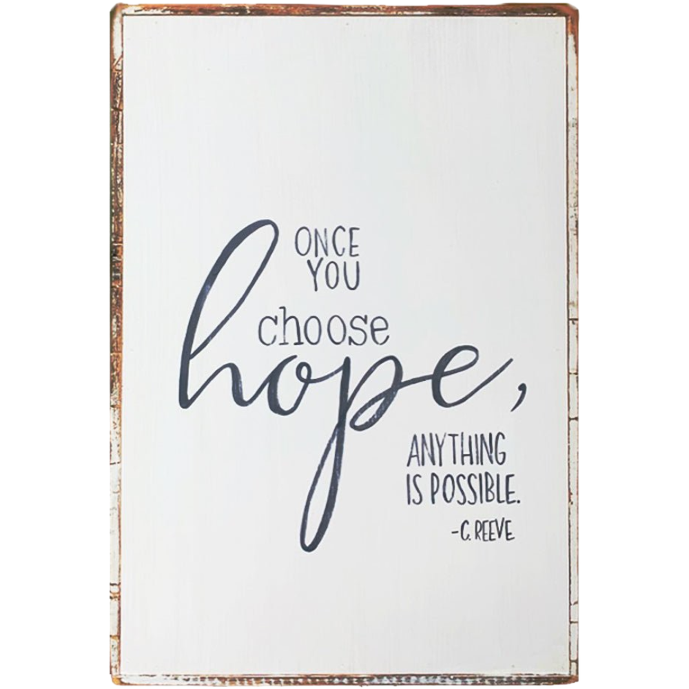Choose hope white painting
