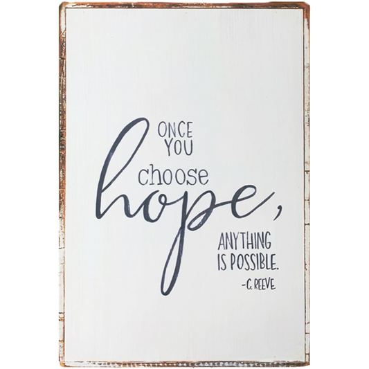 Choose hope white painting