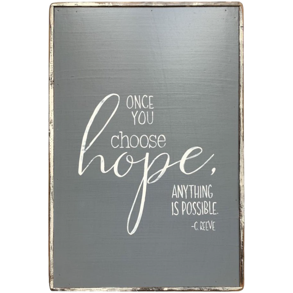 Choose Hope Gray painting