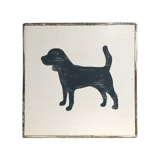 Beagle silhouette painting 