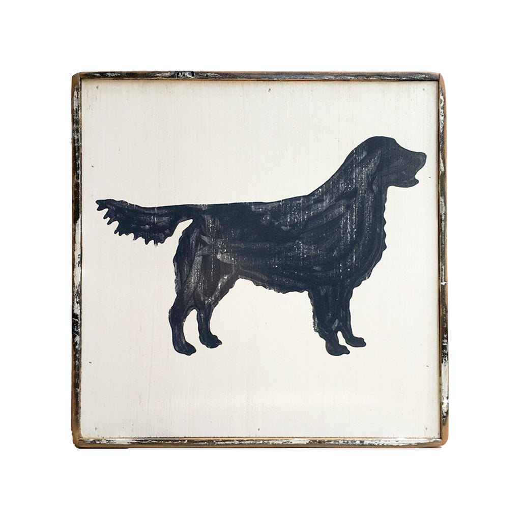 Golden Retriever silhouette painting
