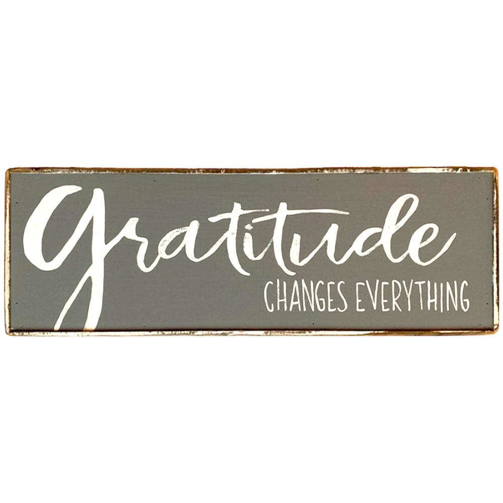 Gratitude Changes Everything charcoal painting