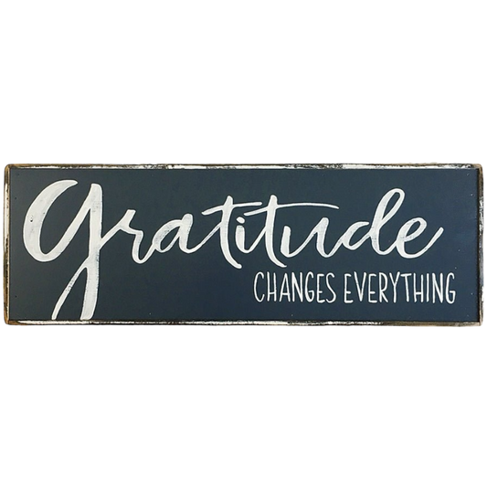 Gratitude Changes Everything blue painting