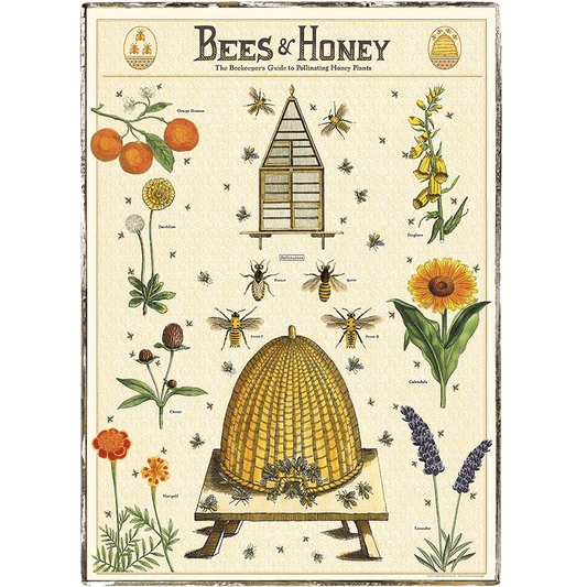 Bees & Honey Beekeepers Guide Framed Poster - true RED betty
