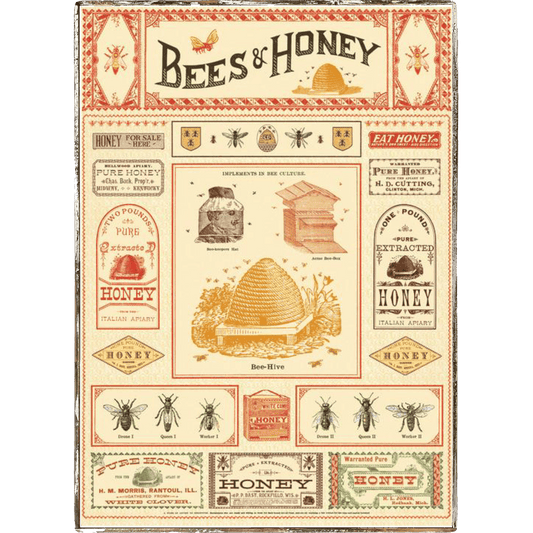 Bees & Honey Framed Poster - true RED betty