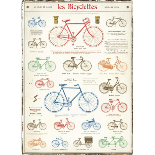 Les Bicyclettes Framed Poster - true RED betty
