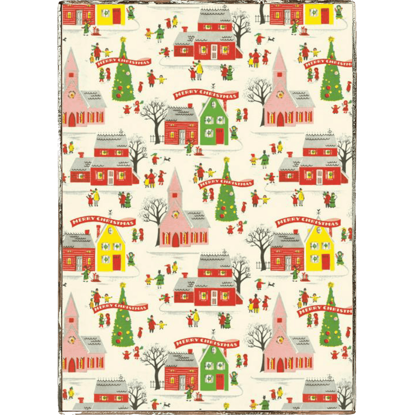 Merry Christmas Village Framed Poster - true RED betty